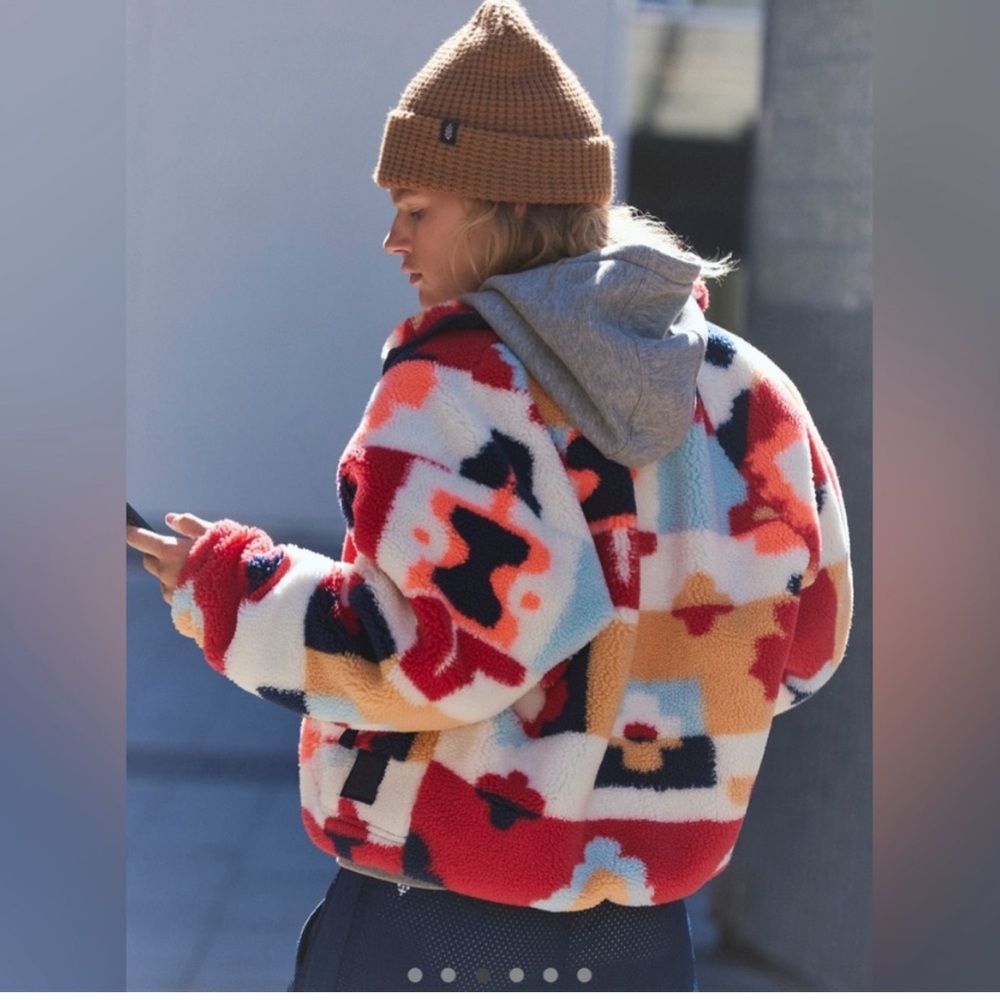 FP Movement by Free People Colorful Teddy Jacket